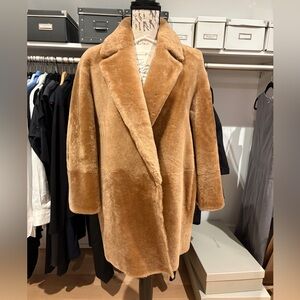 Vince camel color gorgeous shearling coat large